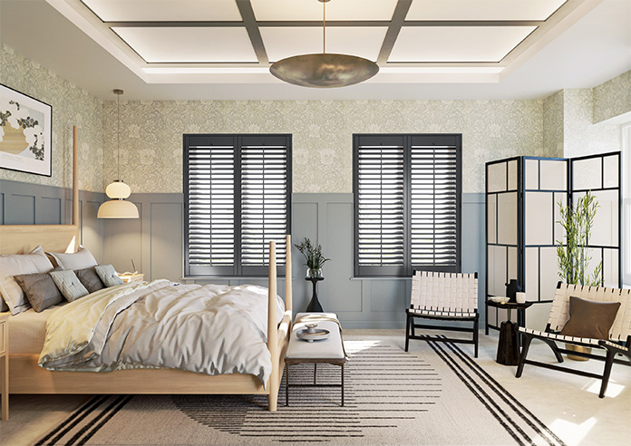 Kensington, Shadow Grey - Full Height Plantation Shutter - Image 8